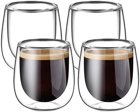 Double walled espresso glasses