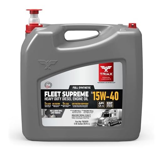 Triax Fleet Supreme 15W-40 API CK-4 Full Synthetic Heavy Duty Diesel Engine Oil | Moly Boron Friction Modified | Extended Drain (5 Gallon)