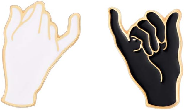 VU100 2 PCS Pinky Promise Enamel Pins Cute Enamel Pin Set for Clothes Bags Jackets Accessories Couple Friends Gifts for Valentine's Day