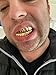 Solid 925 Sterling Silver Grillz - 14K Yellow Gold Finish - 6 Or 8 Tooth Or Single Caps/Top & Bottom Grills For Teeth - Real Solid Silver Fronts Don't Change Color (Single Cap)