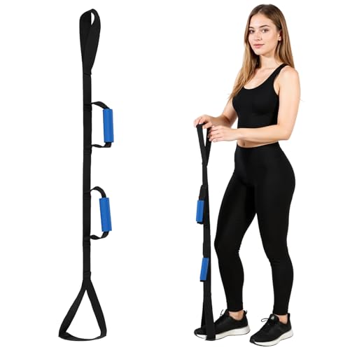 Quilax 1 Stück Beinhebergurt,Beinhebergurt mit Gepolsterter Schlaufe,110cm Ein- und Aussteigen aus Sofa,Bett,Auto und Rollstuhl