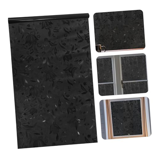 Película decorativa para ventana baño en PVC negra miniatura 2