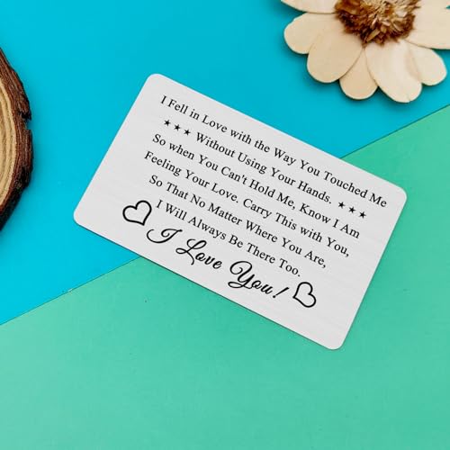 Couple Gifts for Boyfriend Girlfriend Anniversary Wallet Card Long Distance Relationship Gifts Husband Gift from Wife Valentines Day Christmas Birthday Gifts Deployment Gifts Metal Wallet Card4