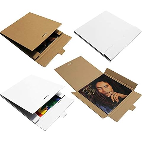 STRONG 12" LP SINGLE RECORD VINYL MAILERS SHIPPING POSTAL CARDBOARD BOXES (50, BROWN) Cover