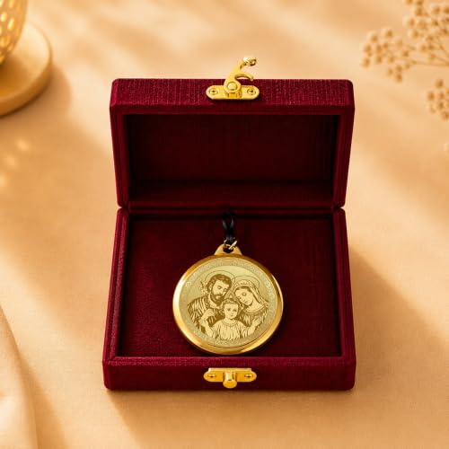 Image of DIVINITI 24K Gold Plated Double-Sided Religious Pendant with Premium Gift Box, Spiritual Locket for Men & Women, Devotional Jewellery for Gifting & Everyday Wear
