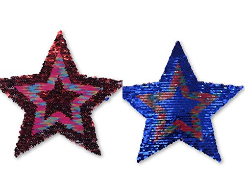 Slantastoffe Wendepailletten XL-Patch Aufnäher Applikation Stern Cover