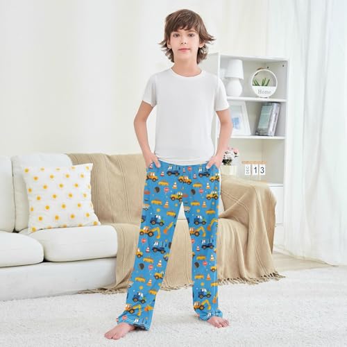 Pajama Pants Excavator Truck Construction Long Sleep Pants Lounge Bottoms4