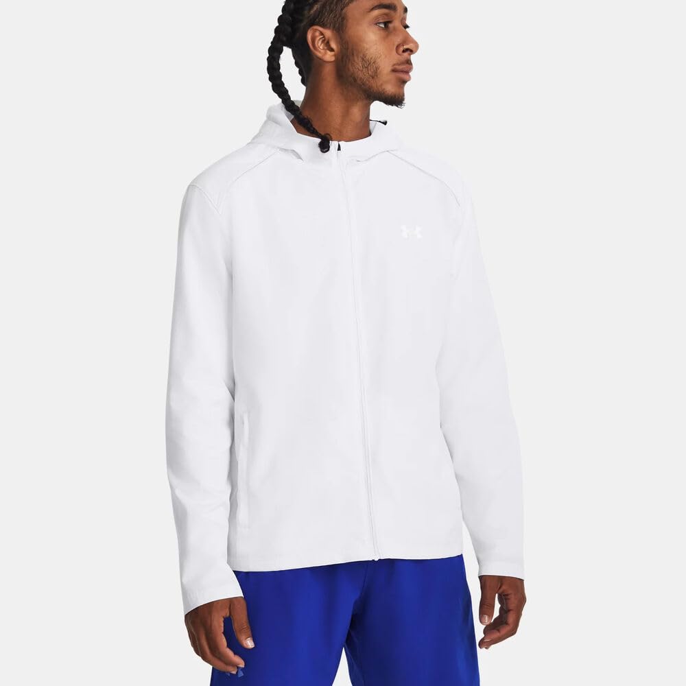 Under Armour Hommes Storm Run Hooded Jacket Vêtements De Course Veste Running White - Blanc