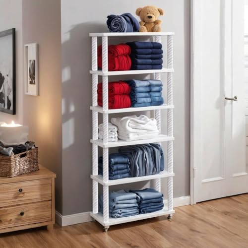 Image of Book Self - Layer Portable Book Shelf, Kids Books Racks for Home Plastic, Bookshelf for Home, Book Shelves, Book Stand, Book Organizer, Book Rack for Study Room /Library /Bedroom (6 Shelf)