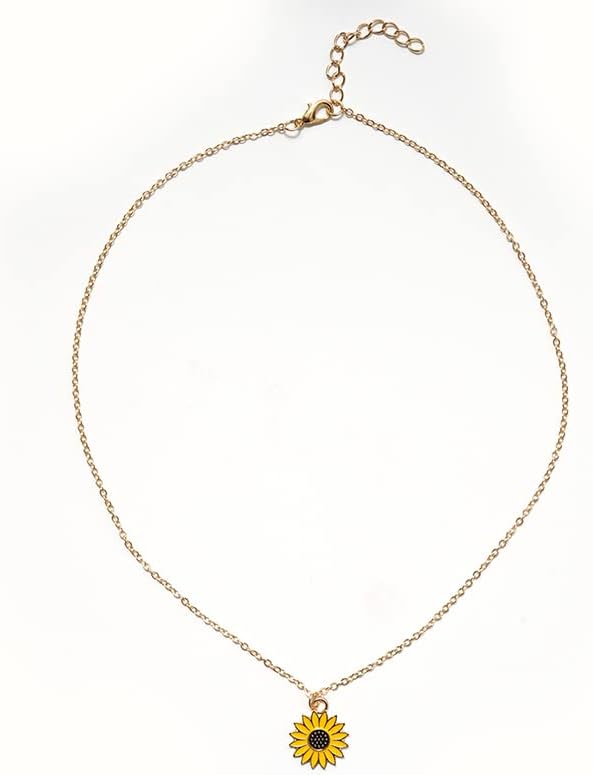 ZAHSY Sunflower Necklace Birthday Christmas Gifts for Niece Daughter Sunflower Necklaces for Women Inspirational Sunflower Pendant Necklace Gifts with Message Card - Image 4