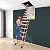 12 Steps Attic Ladder,Ceiling Attic Extension Stairs,Retractable Attic Ladder Ceiling Pull Down System,Ceiling Mount Folding Attic Stairs,Loft Ladder, Collapsible Stair Ladder,Up to 661lbs