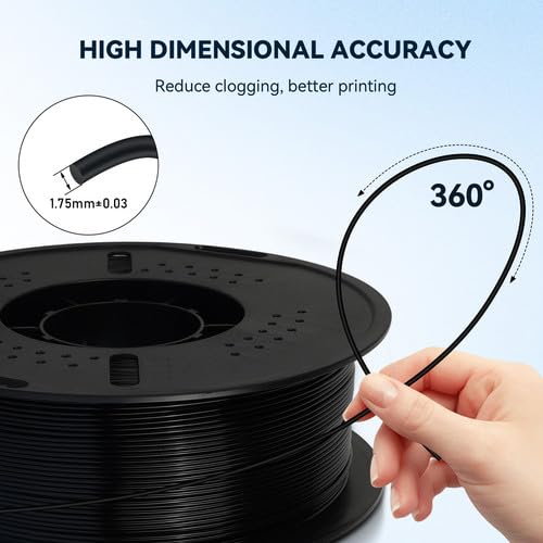 Image of Kingroon PETG 3D Printer Filament, High Strength, Low Warping, Odorless, Dimensional Accuracy + /- 0.02 mm, 1kg Spool(2.2lbs), 1.75 mm, Purple