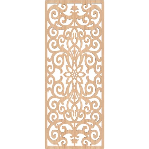 Image of Buel Decorative Pierced Fretwork Wood Wall Panels, 11 3 /8 inchW x 29 3 /8 inchH x 1 /4 inchT, Hickory