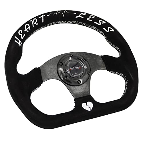 Performance Steering Wheel Flat Quadro 6 Bolt For JDM Sport Racing Steering Wheel Suede Heartbreak