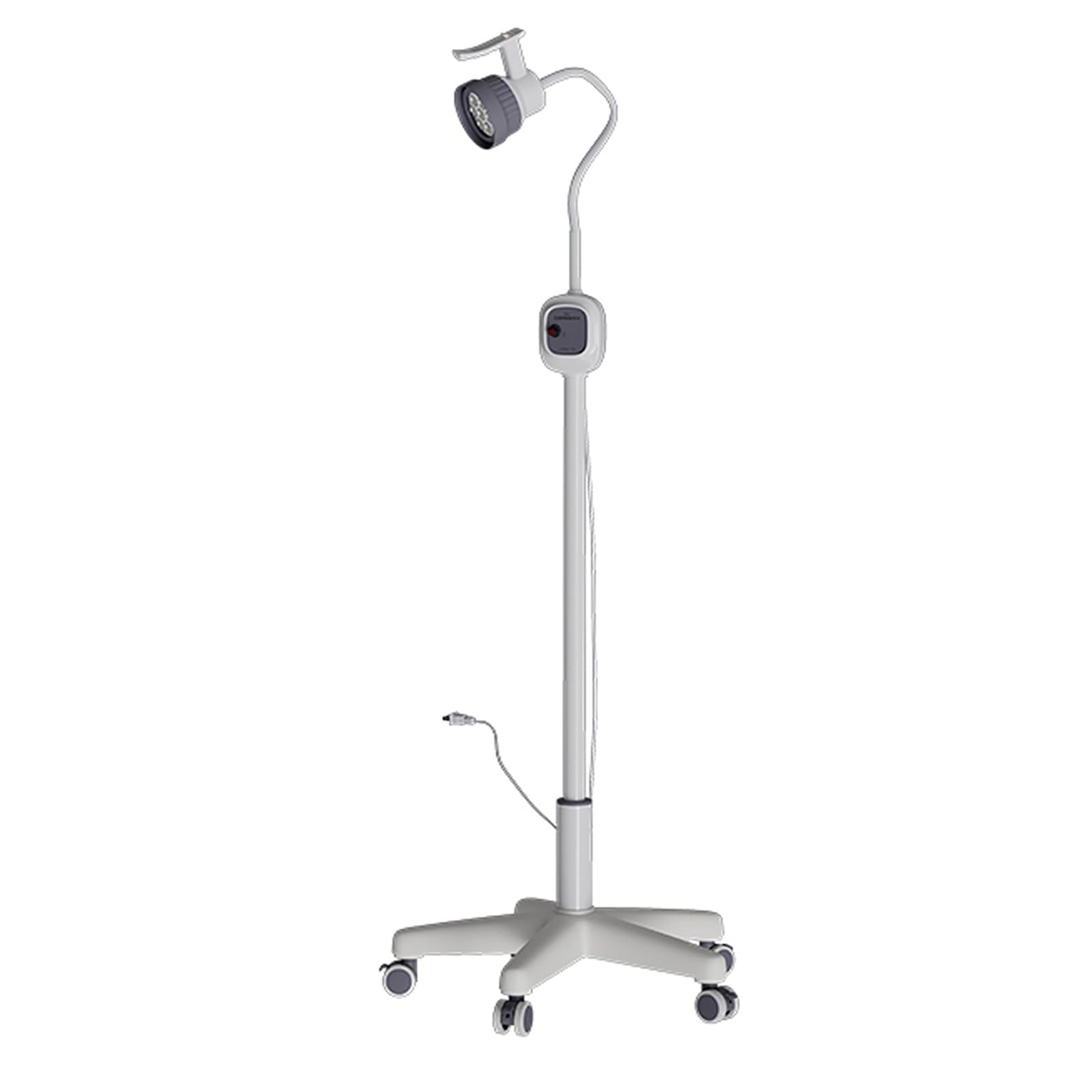 Lámpara de Examen Led Regulable Móvil de 12 W, Lámpara Cirugía Menor de Pie de 170 cm, Lámpara de Examen Ginecológico para Cirugía de Otorrinolaringología, Lámpara de Cuello de Cisne Flexible