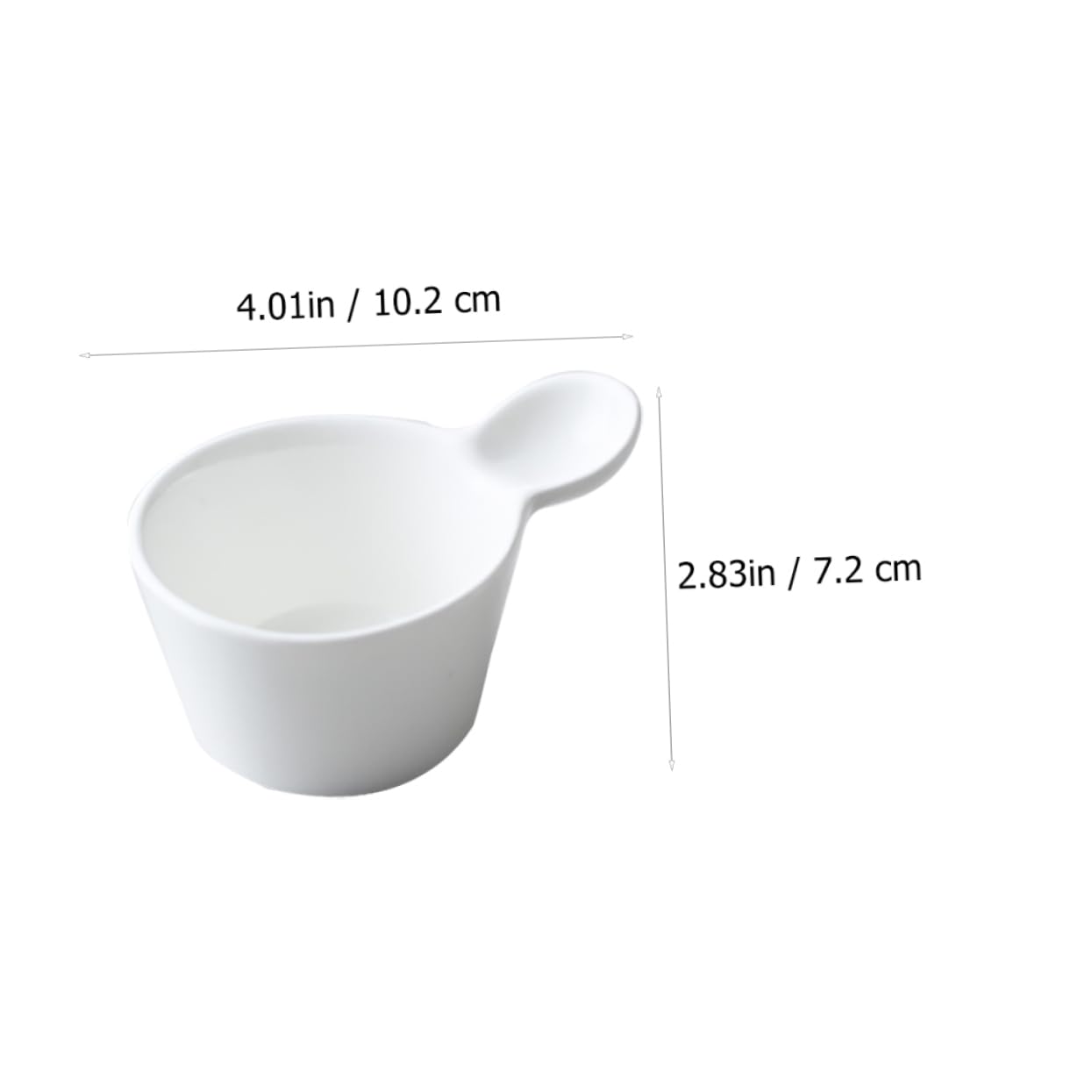 Unomor 2pcs Ketchup Cups Tea Creamer Pitcher Ketchup Bowl Japanese Side Dish Tray Milk Creamer Jug Milk Jug Dispenser Sauce Holder Small Salad Bowl Coffee Syrup Dispenser White Ceramics