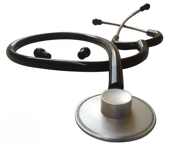 Single Care Aluminum Stethoscope For Doctors, Nurse, Hospital and Medical Student Cardiology Stethoscope (BLACK)-picture-30