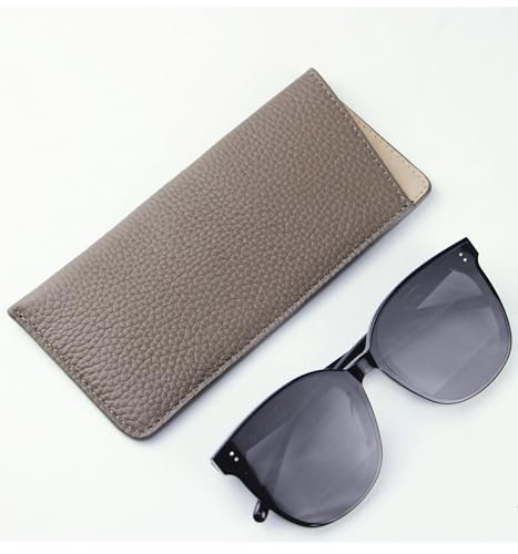 Image of K Luxury Women's Eyeglass Case Leather Soft Holder Pocket Cases Slim Travel Pouch for Sunglasses Eyeglasses Readers