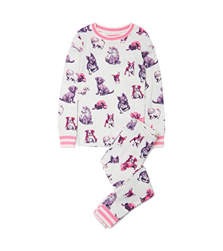 Image of Hatley Girl's Organic Cotton Long Sleeve Printed Pyjama Set Pajama