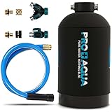 PRO+AQUA Portable RV Water Softener, 16,000 Grain, Pre-Filled high-Capacity Resin, Neoprene Shield, w/connectors - Protects RV Water Systems from Hard Water deposits, Build-up, Corrosion, and Scale