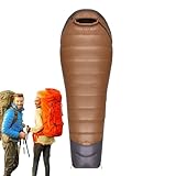Protection fiable : résiste aux environnements et activités de plein air exigeants, ce sac de couchage en duvet est fabriqué avec un matériau résistant aux déchirures pour une utilisation durable et confortable. Idéal pour la randonnée et le camping.
