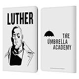 Sistema de cierre magnético Head Case Designs Licenciado Oficialmente The Umbrella Academy Lutero Gráficos Carcasa de Cuero Tipo Libro Compatible con Kindle Paperwhite 1/2 / 3