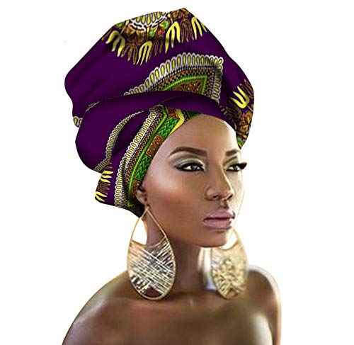 African Traditional Wax Print Head wrap Scarf, Women Multi-Color Headband