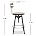 Christopher Knight Home Fenix Firwood Antique Barstool, Antique / Black Brush Silver