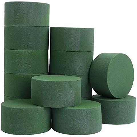 LOAVER Round Floral Foam,Wet Florist Styrofoam Block Flower Arrangement Supplies for Craft Project,Pack of 20 Cover