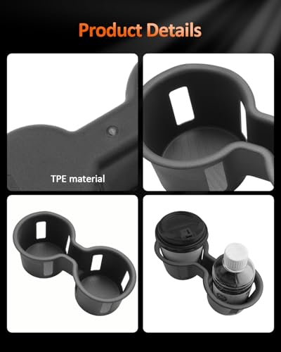 Image of CDEFG for Honda Pilot (2023-2026), Passport (2026) Center Console Cup Holder Organizer Insert TPE Accessories- Fits Pilot /Passport