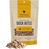 Vital Essentials Duck Bites Dog Treats, 5.5 oz | Freeze-Dried Raw | Single Protein | Premium Quality High Protein Training Treats | Grain Free, Gluten Free, Filler Free