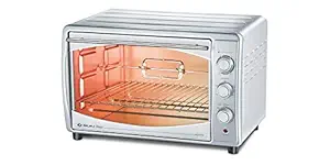 Bajaj Majesty 4500 Tmcss 45 Litre Oven Toaster Grill(45 Litres Otg)With Motorised Rotisserie&Convection Fan,Stainless Steel Body&Transparent Glass Door,2 Year Warranty,Silver,45 Liter,1200 Watt