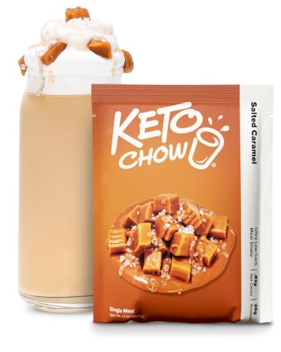 Keto Chow Salted Caramel Meal Replacement Shake Powder, 1 Meal