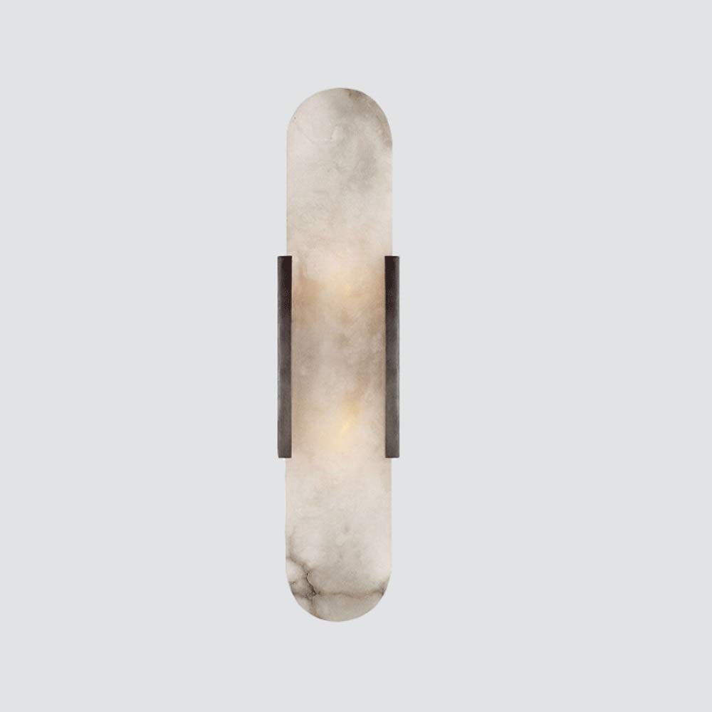 Kinkiet LED z naturalnego marmuru do salonu, przedpokoju, restauracji, hotelu (czarny)