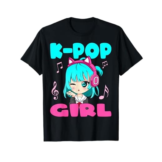 Anime y K-Pop K-POP GIRL Music Chibi Kawaii Manga Camiseta