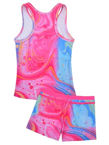 Image of Uhnice Girls Swimsuit Two Piece Tankini Swimwear with Boyshort