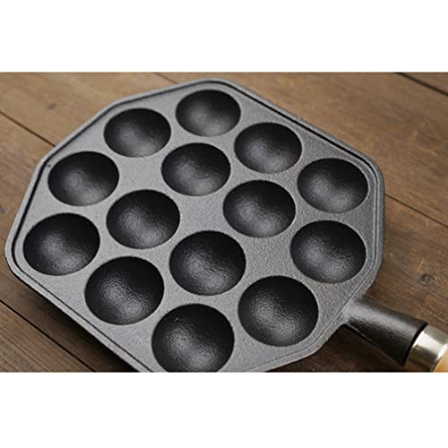 GANAZONO Prato de ferro fundido Escargot Prato de caracol Placa de escargot para takoyaki, panela ta