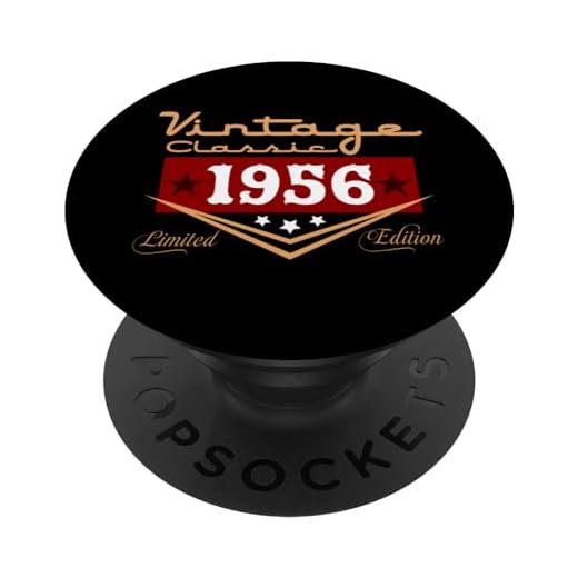 Decoraciones vintage de 68 cumpleaños vintage 1956 68 cumpleaños PopSockets PopGrip Intercambiable