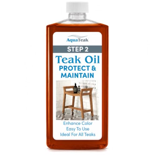 AquaTeak Premium Teak Oil, 16 oz, Restores & Protects Wood F...