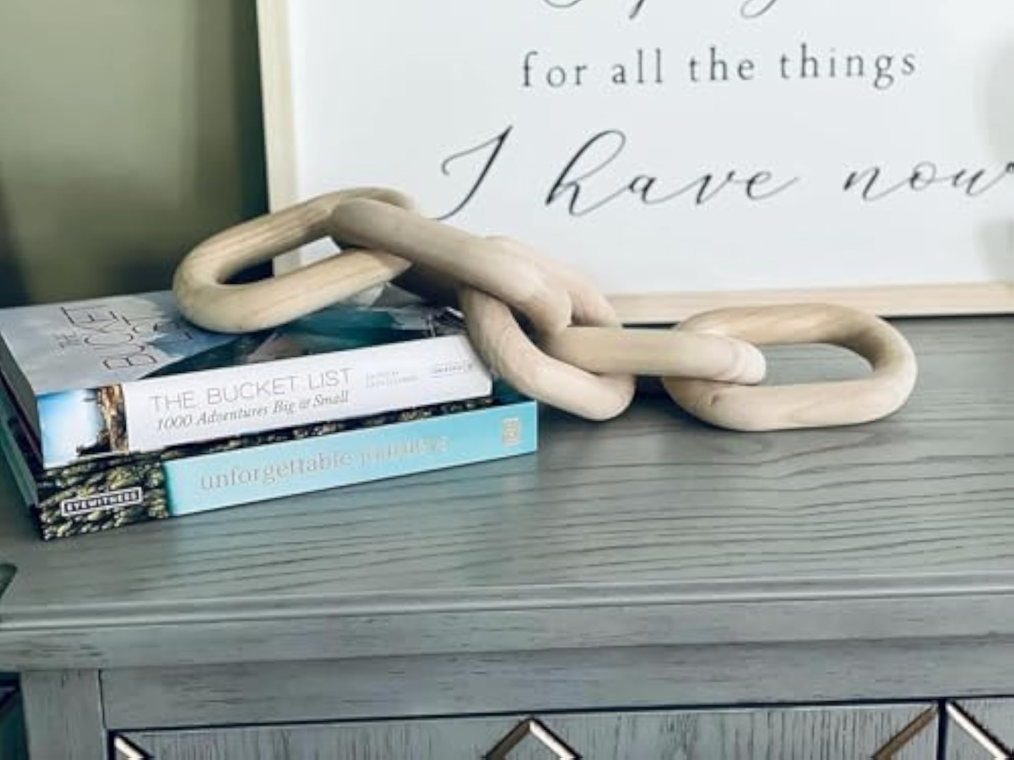 Wooden Chain Link Decor, Rustic Modern Home Accent