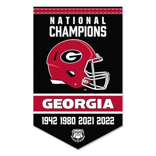 Georgia Bulldogs 4 Time Football National Champions Banner