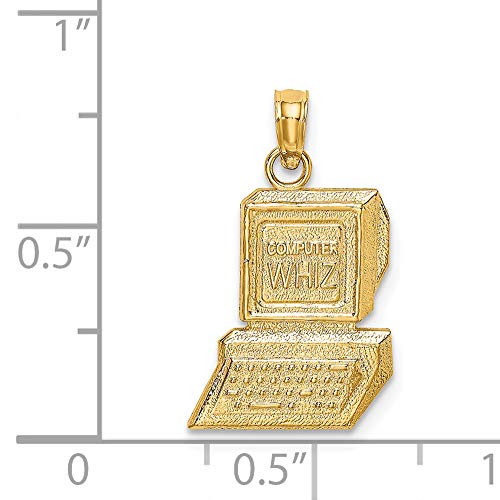 FJC Finejewelers 14k Yellow Gold Computer Wiz Charm2