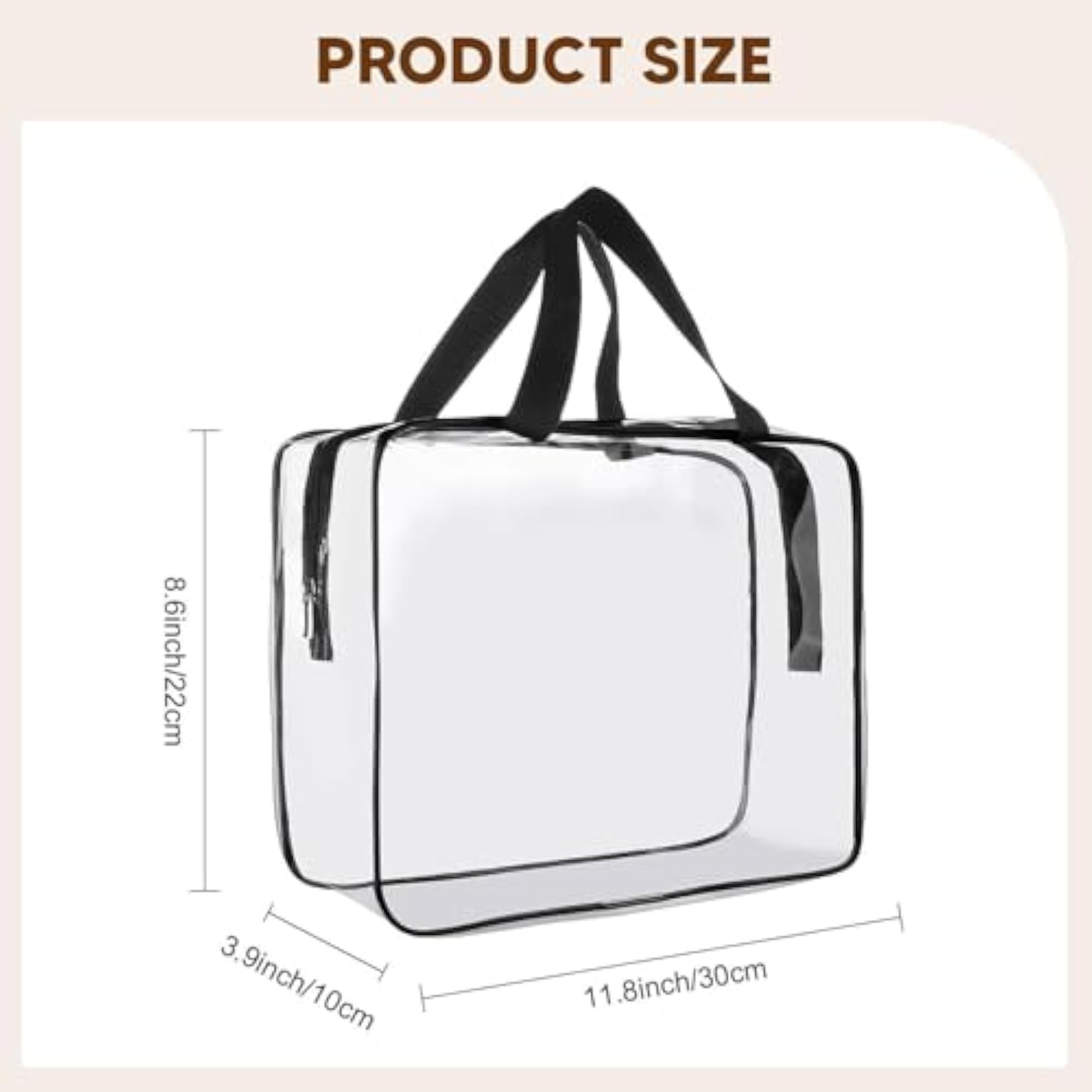 Clear Toiletry Bags Travel Essential Bag, 4pcs Set