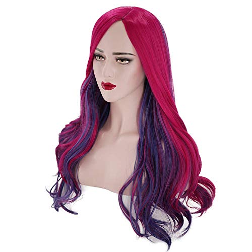 Long purple & pink wig - Image 5