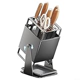 Conservazione magnetica sicura: con una potente impugnatura magnetica, questo supporto mantiene i coltelli saldamente in posizione per un rapido accesso durante la preparazione dei pasti, sia sicurezza che comodità in cucina.