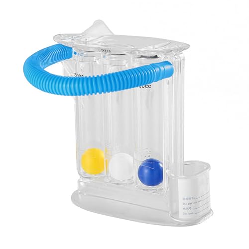 Espirometro Incentivo de 3 Bolas,Ejercitador Pulmonar Respiratorio,Ejercitador de Pulmón,Ejercitador Respiración Profunda,Breathing Trainer de Respiración Profunda con 3 Bolas