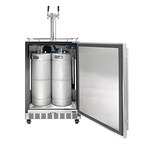 Kegco HK38BSU-2 Kegerator 24 Inch Wide Dual Tap Black/Stainless Steel Undercounter Beer Dispenser Hk38Bsu-2 thumb #6