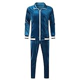 Men's Sportswear Suit Velvet Lapel Warm Casual Simple Sweatsuits Vitality Lightweight and Breathable...