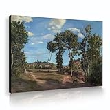 CHERHERART Landschaft vom Lez-Fluss Berühmte Gemälde auf Leinwand Impressionismus Leinwandkunst Bild für Homeoffice Esszimmer Café 70x110cm