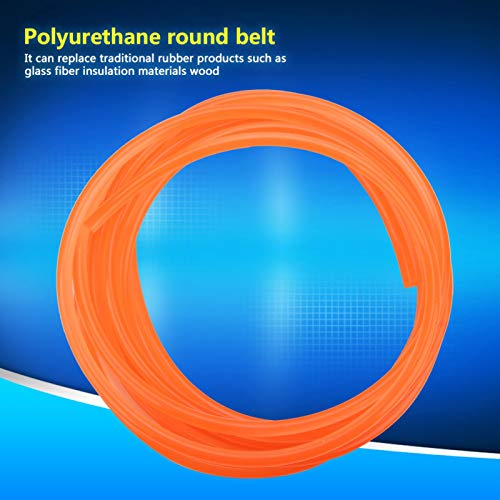 Polyurethan-Riemen, orange glatter PU-Polyurethan-Rundriemen für die Antriebsübertragung(8mm*5m)